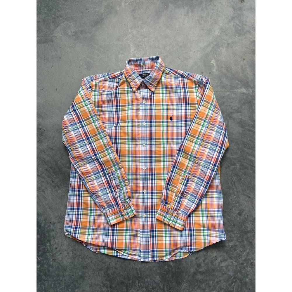 Polo Ralph Lauren Men's Long Sleeve Shirt Multicolored, Size L, Plaid Sku289